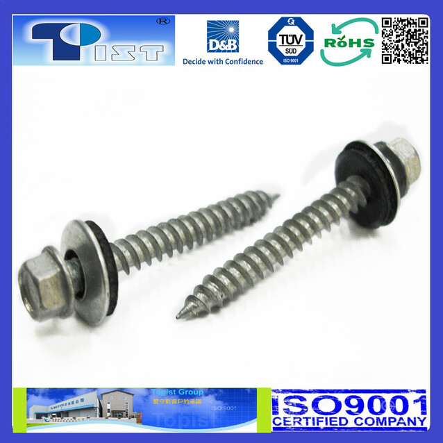 Hex Washer Head, Tapping Screw, With Bonded Washer, Ruspert